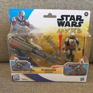 Star Wars Epic World of Action The Mandalorian Speeder Bike with Scout Trooper